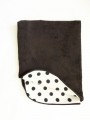 Oboustranná deka 70x90 cm - černá/černobílý puntík MeeMee
