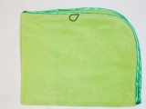 Oboustranná deka 70x90 cm -zelená/hnědé růžičky MeeMee