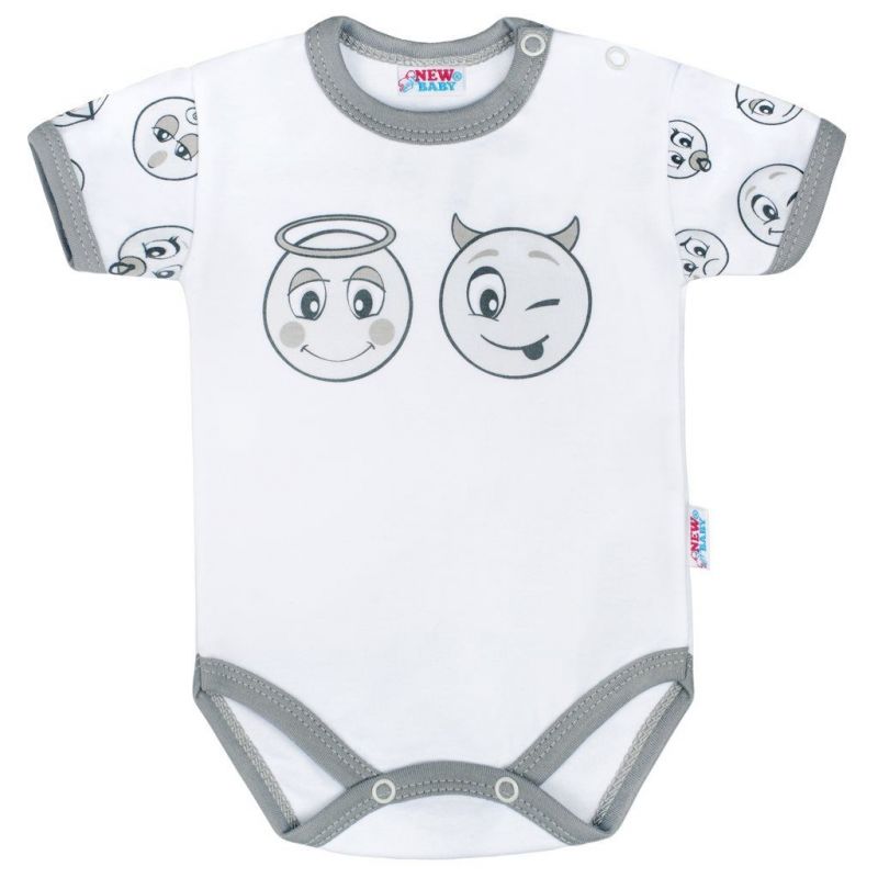 Kojenecké bavlněné body s krátkým rukávem New Baby Emotions vel.56