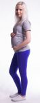 Těhotenské legíny - středně modré - vel.L
