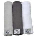 LODGER Swaddler Solid 3balení 70 x 70 cmCarbon/MINT/White 