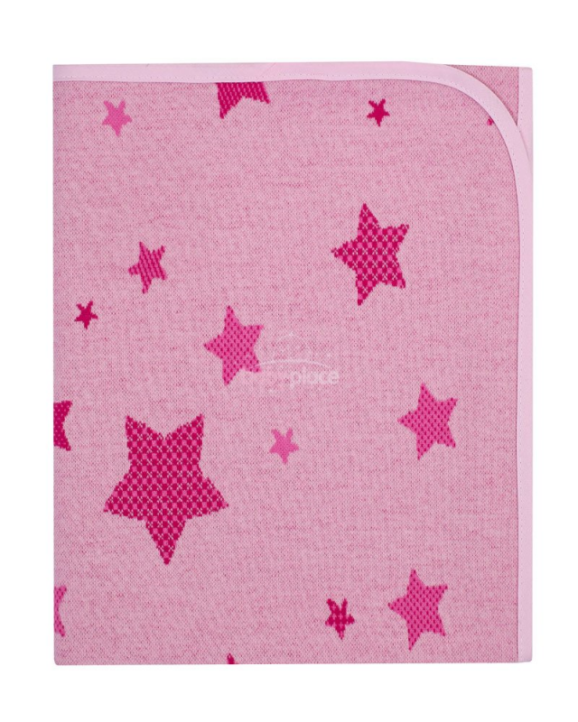 Dětská deka 80x90 cm LittleUp Stars pink