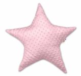 Baby Nellys Dětský dekorační polštář, Hvězdička - minky růžová
