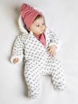 Zimní kojenecká termokombinéza s kapucí Srdíčka vel.68 Baby Service