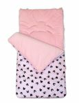 Bavlněný fusak Baby Nellys, velvet, Minnie, 47 x 95 cm - růžový/růžový
