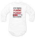 DEJNA Body dlouhý rukáv Plnění plenky - bílé, vel. 68