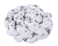 Mantinel do postýlky 210x16 cm LittleUp Cop White Stars