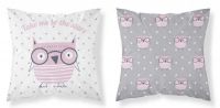 Povlak na polštářek Moudrá Sova pink 40/40