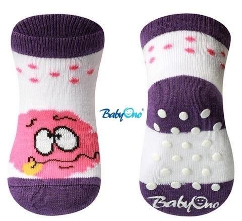 Bavlněné protiskluzové ponožky Baby Ono Třešnička 0+