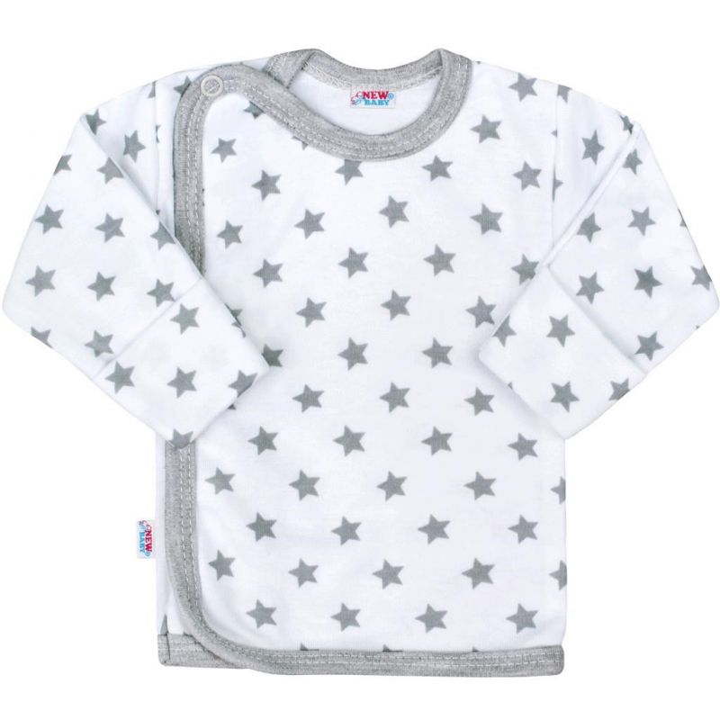 Kojenecká košilka New Baby Classic II šedá s hvězdičkami vel.56
