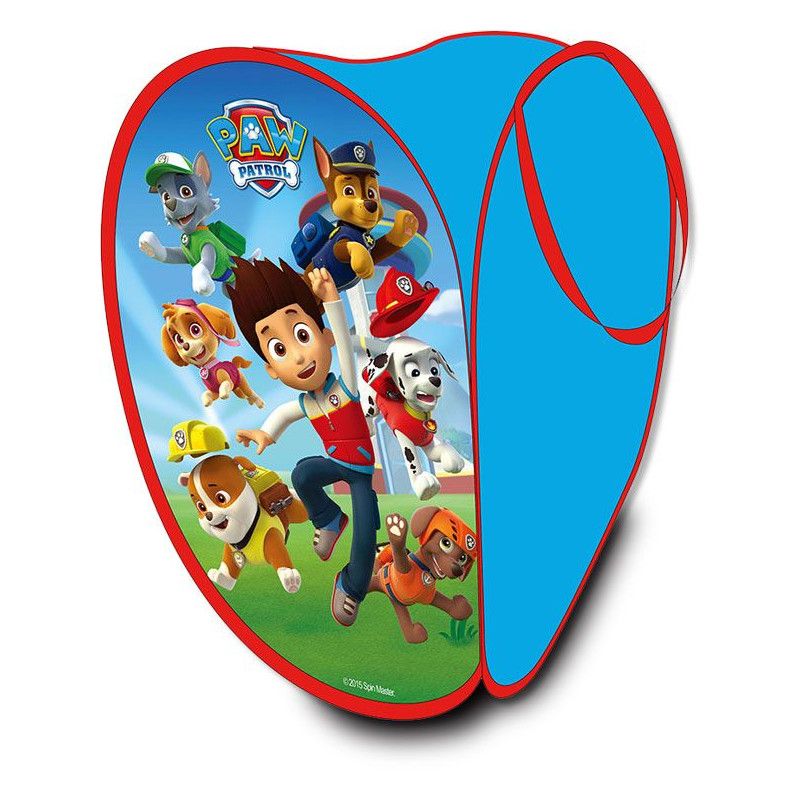 LÁTKOVÝ SKLÁDACÍ KOŠ NA HRAČKY PAW PATROL / TLAPKOVÁ PATROLA 52 X 35 X 35 CM Licence