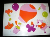 Babymoov-Samolepící dekorace 15kusů - Let balonem