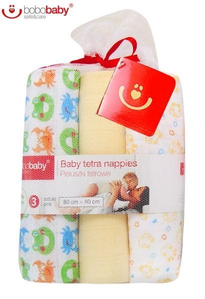 Dětské bavlněné pleny LUX BOBO BABY - Krab/žlutá Baby Nellys