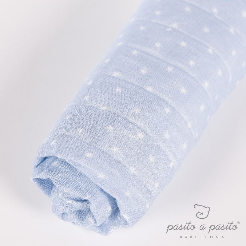 pasito a pasito® Muslin Square Vintage blue