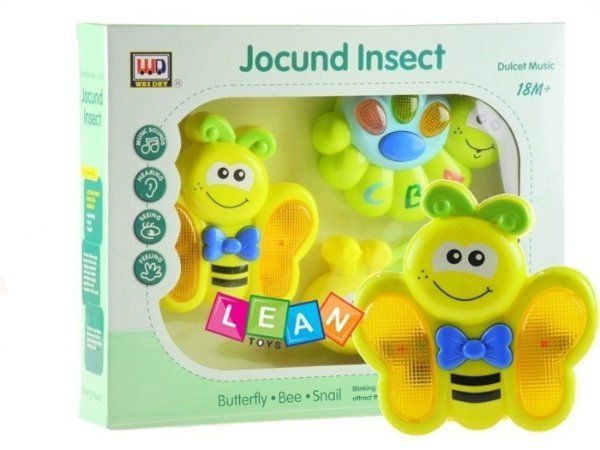 Interaktivní hudební sada hraček - Včelka, housenka a motýlek